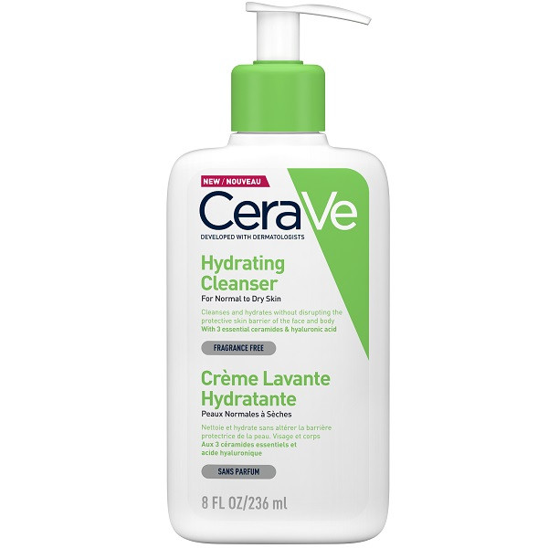 ژل شستشو و آبرسان قوی سراوی CeraVe حجم ۲۳۶ میل مناسب پوست نرمال و خشک CeraVe