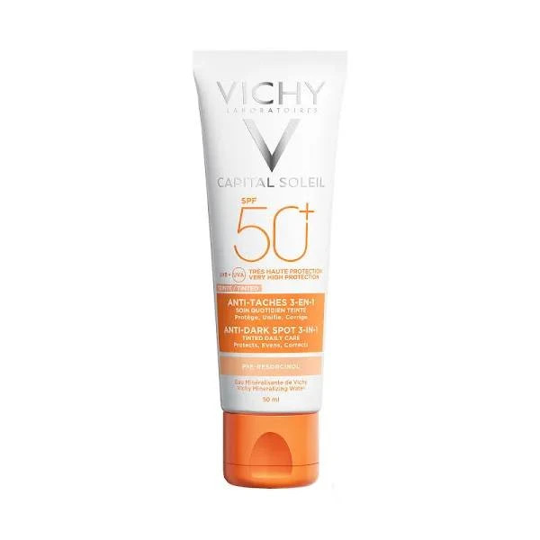 کرم ضد آفتاب ضد لک ویشی مدل 3 در 1 رنگی SPF 50 حجم 50ml VICHY