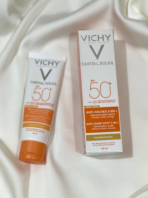 کرم ضد آفتاب ضد لک ویشی مدل 3 در 1 رنگی SPF 50 حجم 50ml